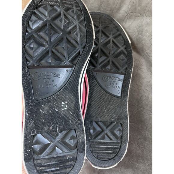 Converse Chuck Taylor All Star Neon Pink Sneakers Women Sz 6 Double Tongue - Picture 4 of 7